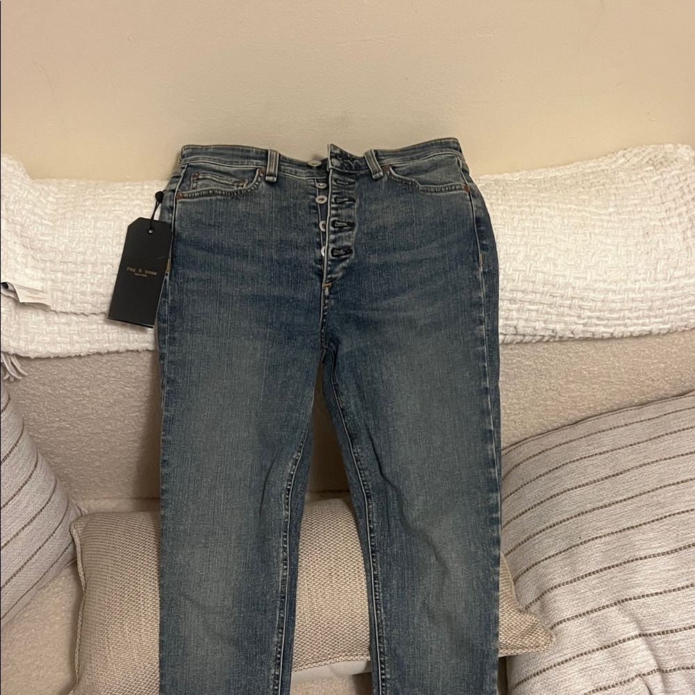 rag & bone High Rise Blue Jeans